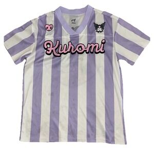Sanrio Kuromi Jersey  Girls M Purple Soccer Embroidered *spots
